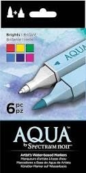 Spectrum Noir Aqua penne - Brights 6 pack